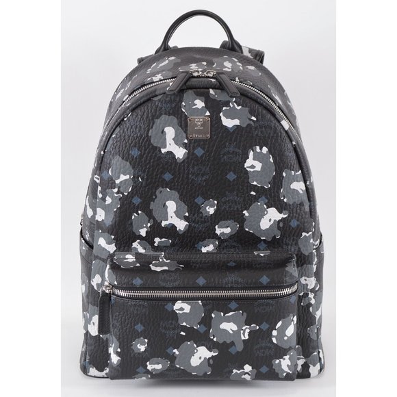 MCM Stark Floral Leopard Visetos Backpack Bag - Picture 4 of 11